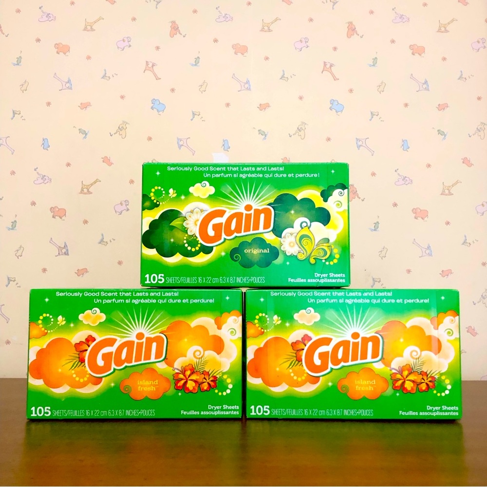 3* Gain Fabric Softener Dryer Sheets, 105 Count